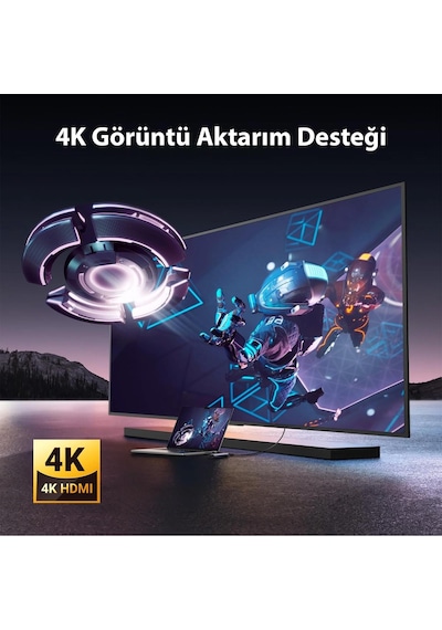 Ugreen 6IN1 Arada Type-C To 3 Usb 3.0 4K/30Hz Hdmı RJ45 Gigabit Ethernet Pd Dönüştürücü Hub