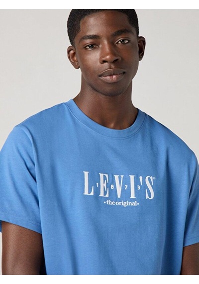 Levi's Lse Ss Relaxed Fit Tee Serif Logo Dutch Mavi Erkek T-shirt A2082-0261-4737 Mavi