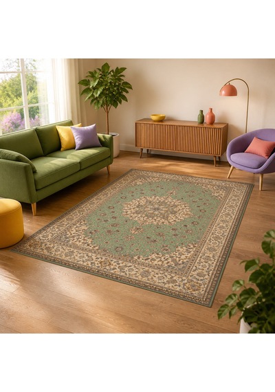 Kartela Halı Aro Halı Jüt Taban Dokuma Halı Adaçayı Yeşili - 100 X 150 Cm