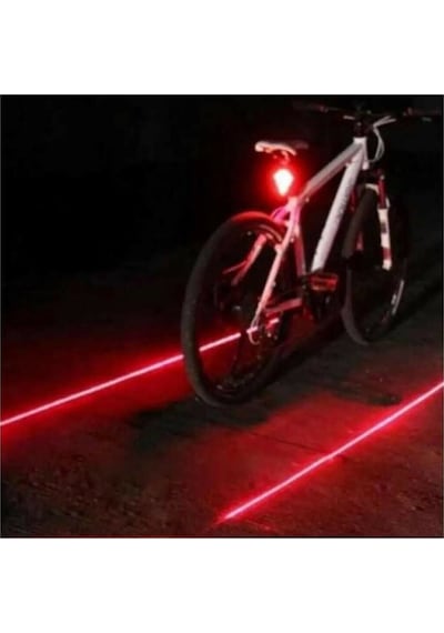 Mobee Arka Stop Lazer Işınlı - Güvenlik Mesafe Çizgili Bisiklet Lazeri Led