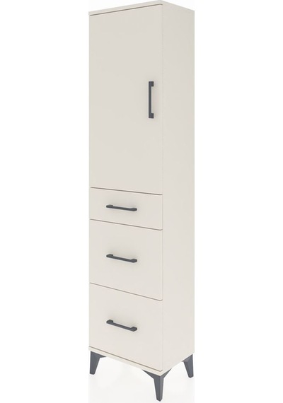 Arges Dolap 3 Raflı 3 Çekmeceli Tek Kapaklı 44x30x182 Aytaşı-... Aytaşı