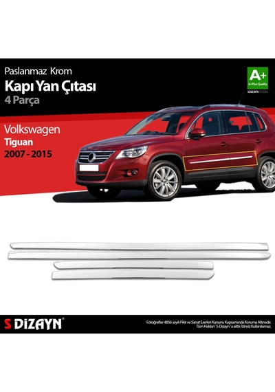 S-Dizayn Volkswagen Tiguan Krom Kapı Yan Çıtası 2007-2015