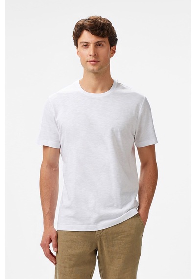 Erkek Regular Fit T-shirt - Beyaz Beyaz