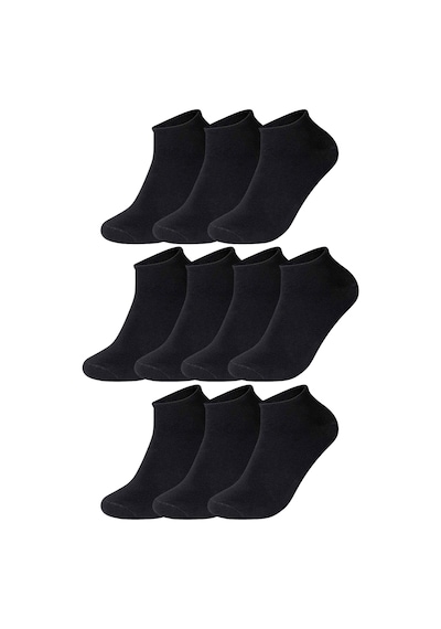Anthony Jackson Premium Dikişsiz Unisex Sneaker Çorap 10'lu Kutu Siyah