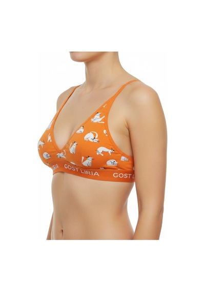 Gost Liria Silver Cat Desenli Kadın Bralet Turuncu