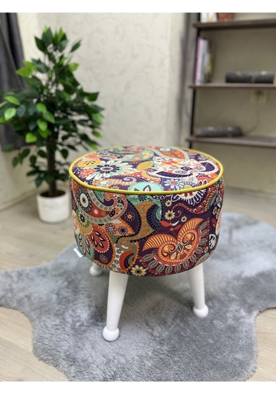 Asedia Miskin Lake Retro Ahşap Ayak Uzatma Pufu Makyaj Koltuğu Bench Tabure