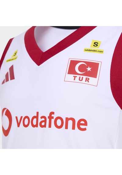 Adidas Türkiye Voleybol Milli Takımı Çocuk Beyaz Voleybol Forması Kn1105