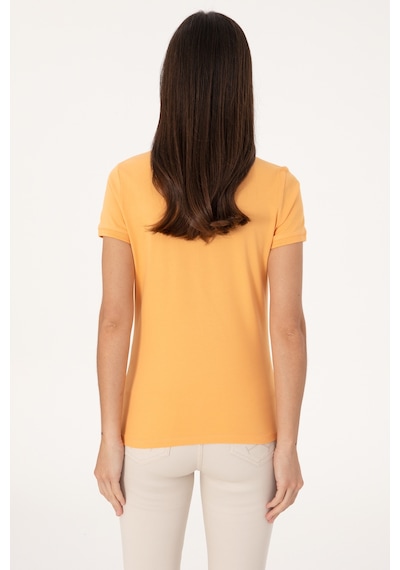 U.S. Polo Assn. Kadın Turuncu Basic Tişört 50300830-VR202