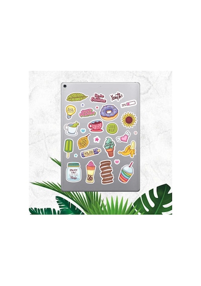 Fastfood Macbook Notebook Tablet Telefon Ajanda Laptop Defter Sticker Seti Diğer