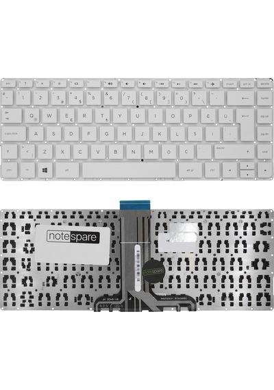 Hp Uyumlu X360 13-s 926601-001, 926601-141 Klavye Tr Beyaz - Büyük Enter