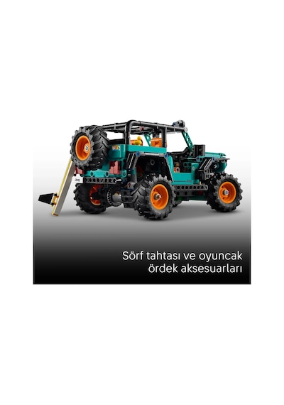 LEGO® Technic™ Jeep® Wrangler Rubicon SUV 42227 - 10 Yaş ve Üzeri Çocuklar için Ördek İçeren Oyuncak Yapım Seti (723 Parça)