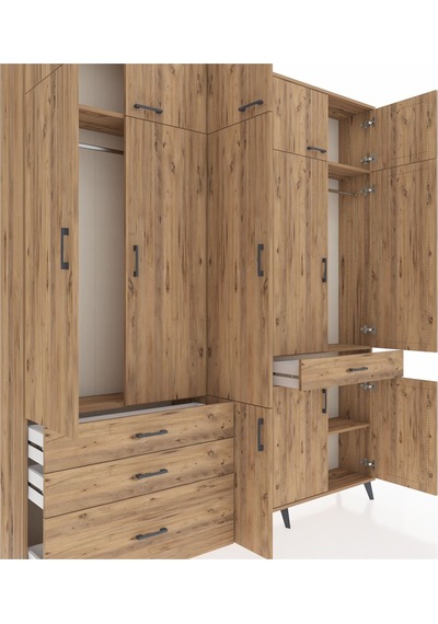 Arges Dolap 8 Raflı 4 Çekmeceli 3 Askılı 220x30x243 Çam-çam/çam Atlas Çam/atlas Çam Arges Dolap 8 Raflı 4 Çekmeceli 3 Askılı 220x30x243 Çam-çam/çam Atlas Çam/atlas Çam