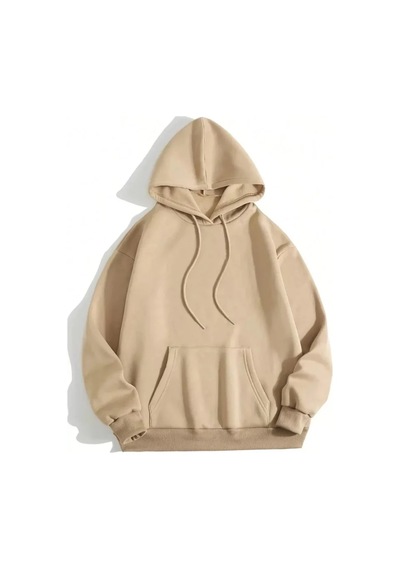 Veraura Lifestyle Erkek Düz Kapüşonlu Sweat - Bej