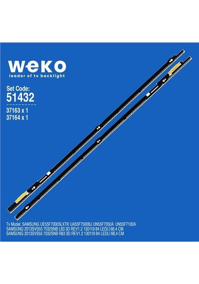 Samsung Ue55f7000slxtk 55'' 2 Adet Tv Led Bar Tvnizi Açıp İçindeki Led Barla Birebir Aynısı Olduğunu Görmeden Almayınız. Sonrasında İade Almamaktayız.