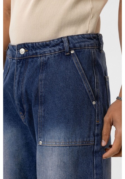 Vamos Cep Detaylı Baggy Fit Jean Açık Mavi