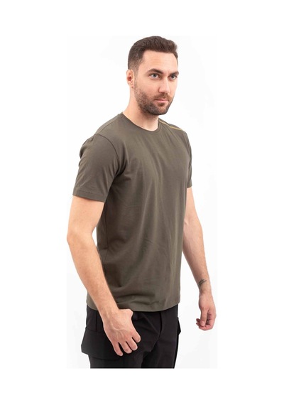Outdoor T-shirt Günlük Pamuklu Basic Erkek Basetı03 Haki