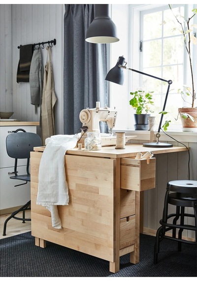 Ikea Huş Geniş Yemek Masası - Katlanır Mutfak Masası Diğer