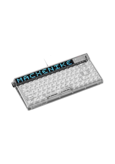 Machenike KT68 Kablolu Crystal Tactile Switch LCD RGB İngilizce Oyuncu Klavye