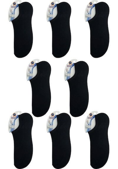 Ragi Store 8'li Sıfır Bilek Unisex Çorap Siyah