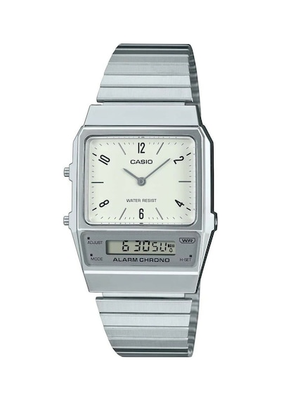 Casio Quartz Çelik Gri Krem Kadran 32 Mm Erkek Kol Saati