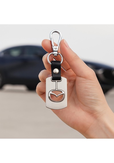 Mazda Logolu Krom Deri Oto Araba Anahtarlık