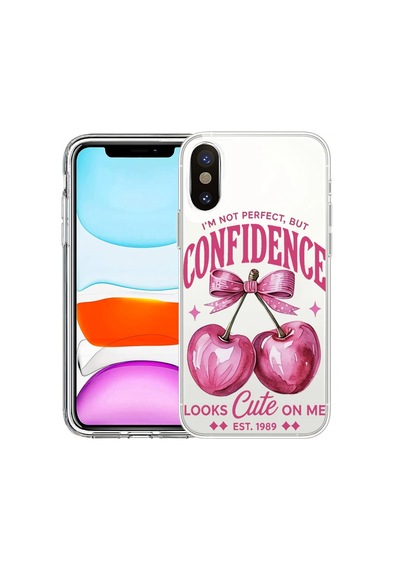 Ceptecepnet İphone Xr İle Uyumlu Özel Tasarım Baskılı Kamera Korumalı Şeffaf Telefon Kılıfı 4