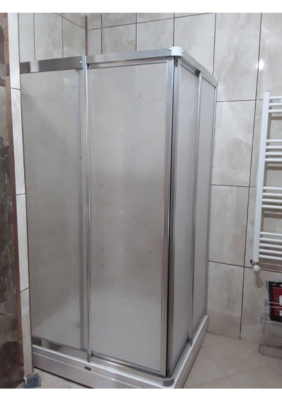 Tekneli Plastik Camlı Duşakabin Nd303 Gümüş