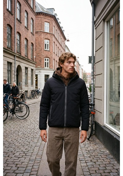 Jack & Jones Jjebrooklyn Erkek Çift Taraflı Ceket Günlük Rahat Siyah