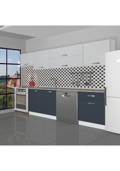 Decoraktiv Elite 280y Mdf Hazır Mutfak Dolabı - Tezgah Dahil - Antrasit - Buz Gri Diğer Decoraktiv Elite 280y Mdf Hazır Mutfak Dolabı - Tezgah Dahil - Antrasit - Buz Gri Diğer