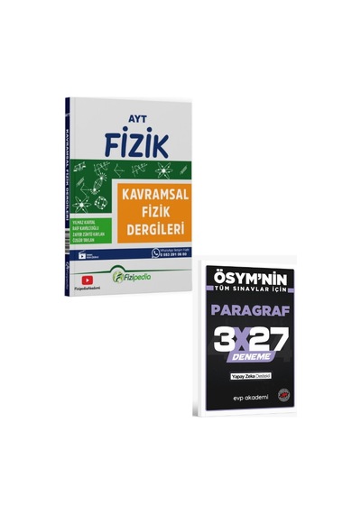 2027 Fizipedia 2027 Ayt Fizik Kavramsal Dergileri+ Evp Akademi Paragraf