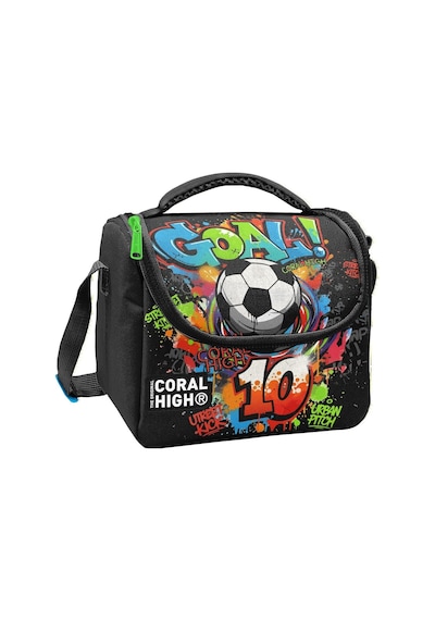 Coral High Erkek Çocuk Siyah Yeşil Goal Baskılı Isı Yalıtımlı Beslenme Çantası 37153 Yeşil - Siyah