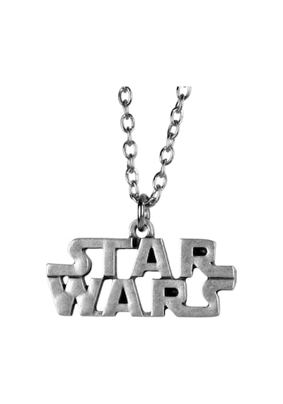Star Wars Gümüş Kaplama Zincir Kolye 60 CM Siyah