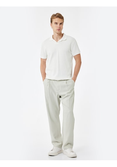 Koton Oversize Viskon Cep Detaylı Rayon Pileli Kumaş Yazlık Pantolon Gri 5sam40164hw Gri
