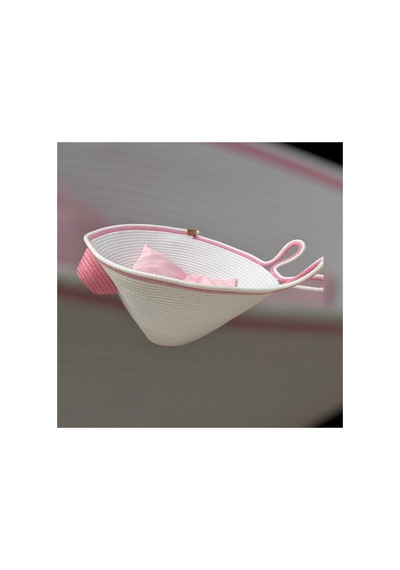 Pembe-beyaz Minderli Kedi Yatağı - 659892803