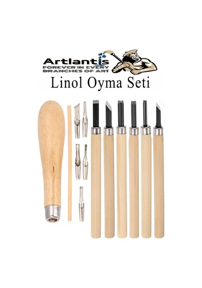 Linol Oyma Seti 13 Parça 1 Paket Linol Oyma Kesme Bıçak Seti Bıçaklı Linolyum Baskı Ahşap Saplı