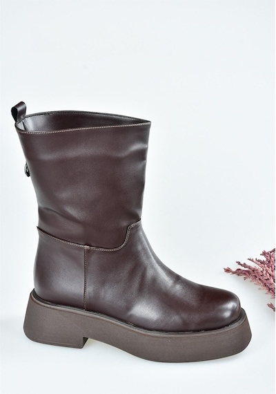 Fox Shoes Kahverengi Kalın Tabanlı Günlük Kadın Bot L610067109