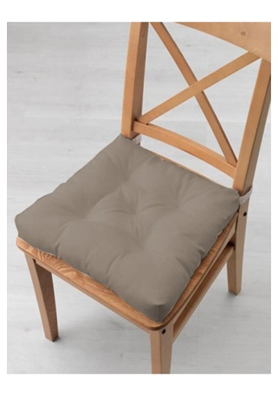 Kombin Pofidik Kare Sandalye Minderi 40 X 40 Cm Siyah-bej 4'lü
