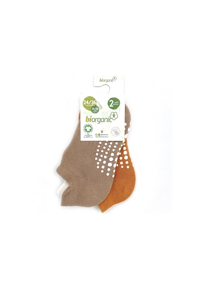 Biorganic Unisex 2'li Kaymaz Çorap 68487 Toprak-hardal Hardal