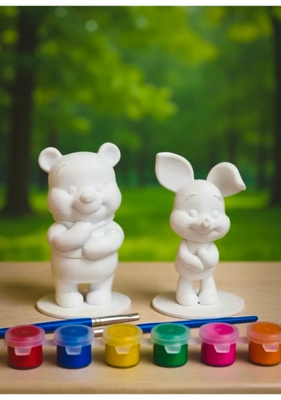 Winnie Piggy Çocuk Boyama Seti 6 Renk Sulu Boya + 2 Adet Fırça Eğitici Ve Eğlenceli Winnie Piggy Çocuk Boyama Seti 6 Renk Sulu Boya + 2 Adet Fırça Eğitici Ve Eğlenceli