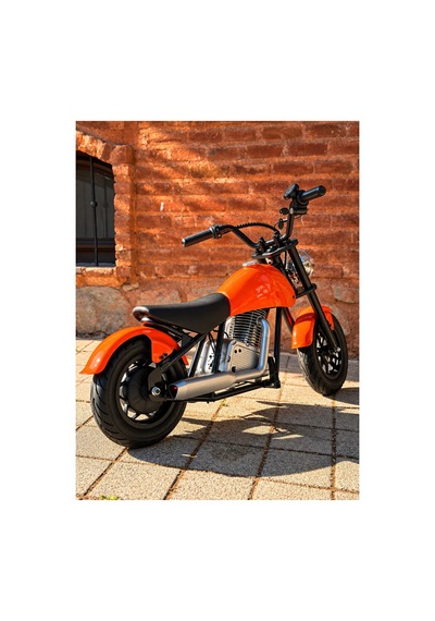 36v 180w Chopper Akülü Motor Elden Gazlı Dumanlı Şişme Lastikli Lityum Pilli Turuncu