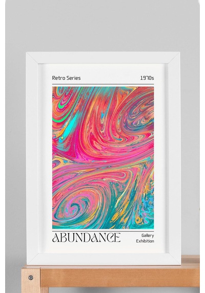 Abundance Çerçeveli Tablo Retro Series Bolluk Bereket Aura Enerji Renkleri