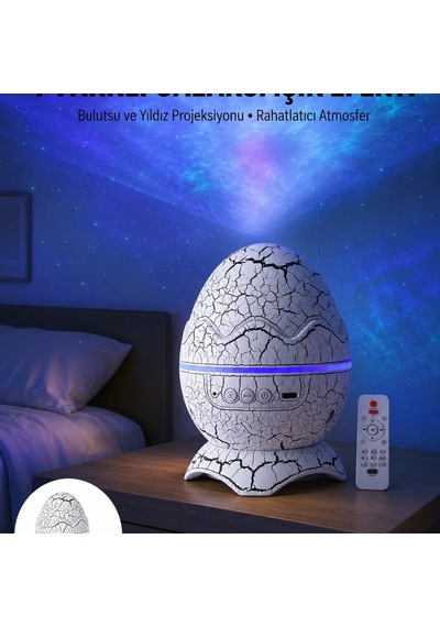 Gece Lambası Yumurta Işık Speaker Yeni Nesil Dinozor Yumurtası Görünümlü Renkli 08169022