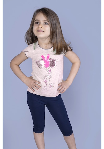 Toontoy Kids Toontoy Kız Çocuk Çevirmeli Pullu Takım Kahverengi