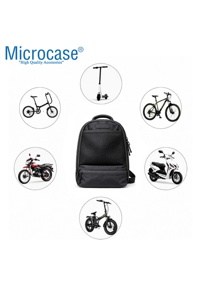 Microcase Suluk Bölmeli Çapraz Omuz Askılıklı Scooter Çantası Al5537 Siyah