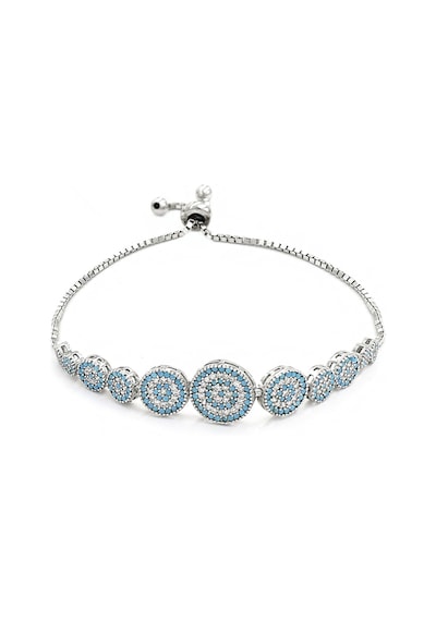Brezza Lusso Jewelry Firuze Taşlı Asansör Kilitli Kadın Gümüş Bileklik