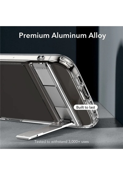 Apple Uyumlu iPhone Esr 15 Pro Max Kılıf Standlı Silikon Şeffaf