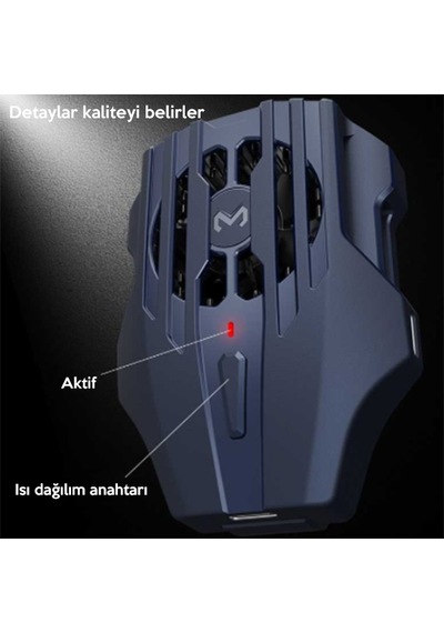 Memo Dl02 Telefonu Soğutma Fanı Radyatör (Apple Uyumlu iPhone Kablo Ile)