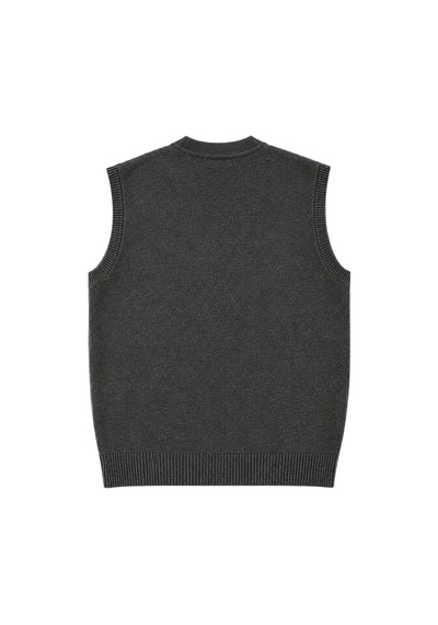 Battalmoda Erkek Büyük Beden Koyu Vizon Cepli Triko Yelek 3xl-4xl-5xl-6xl