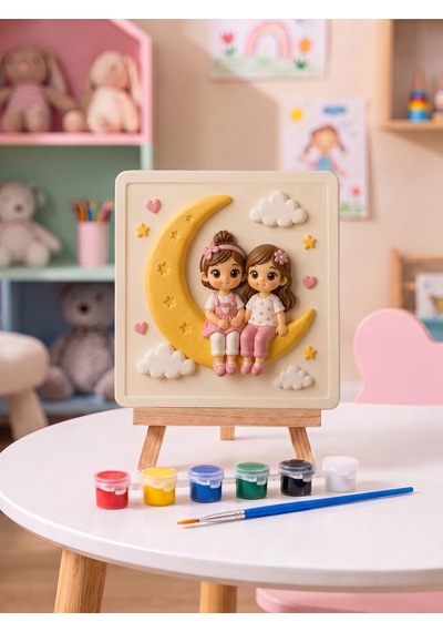 15x15 Ayda İki Çocuk Taş Boyama Seti Çocuk Ve Yetişkin Hobi Kiti