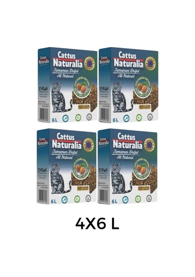 Cattus Naturalia Ceviz Kabuğundan Yapılmış Doğal Kedi Kumu 4 x 6 L